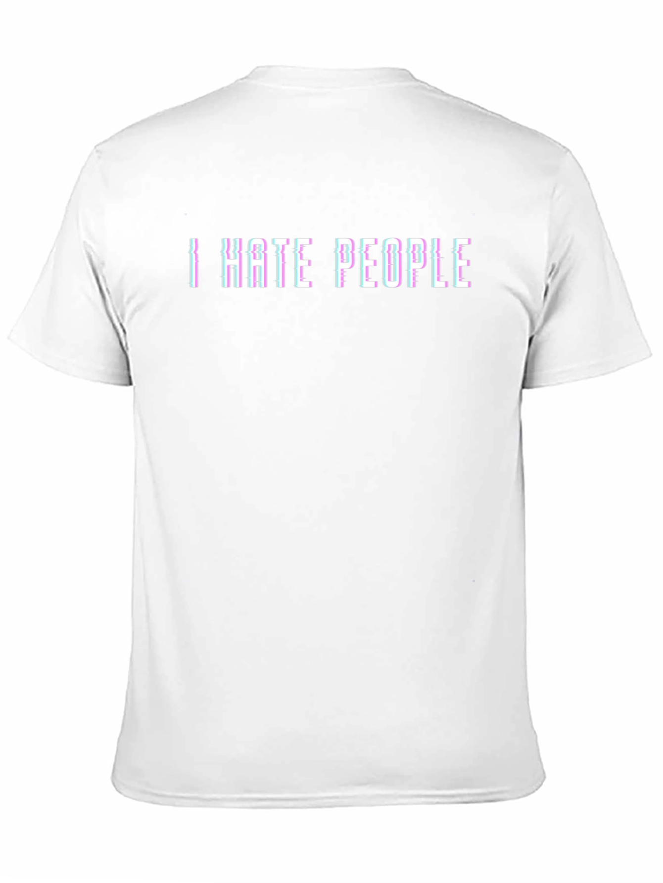 I Hate People Glitch Black T-Shirt