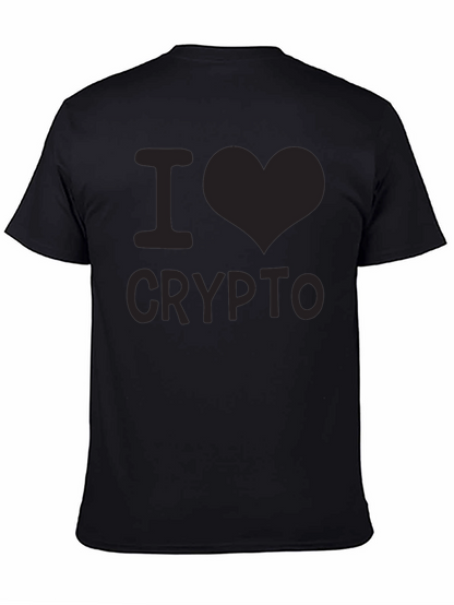 I Love Crypto Black T-Shirt