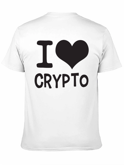 I Love Crypto Black T-Shirt