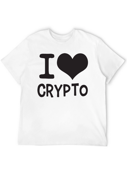 I Love Crypto Black T-Shirt