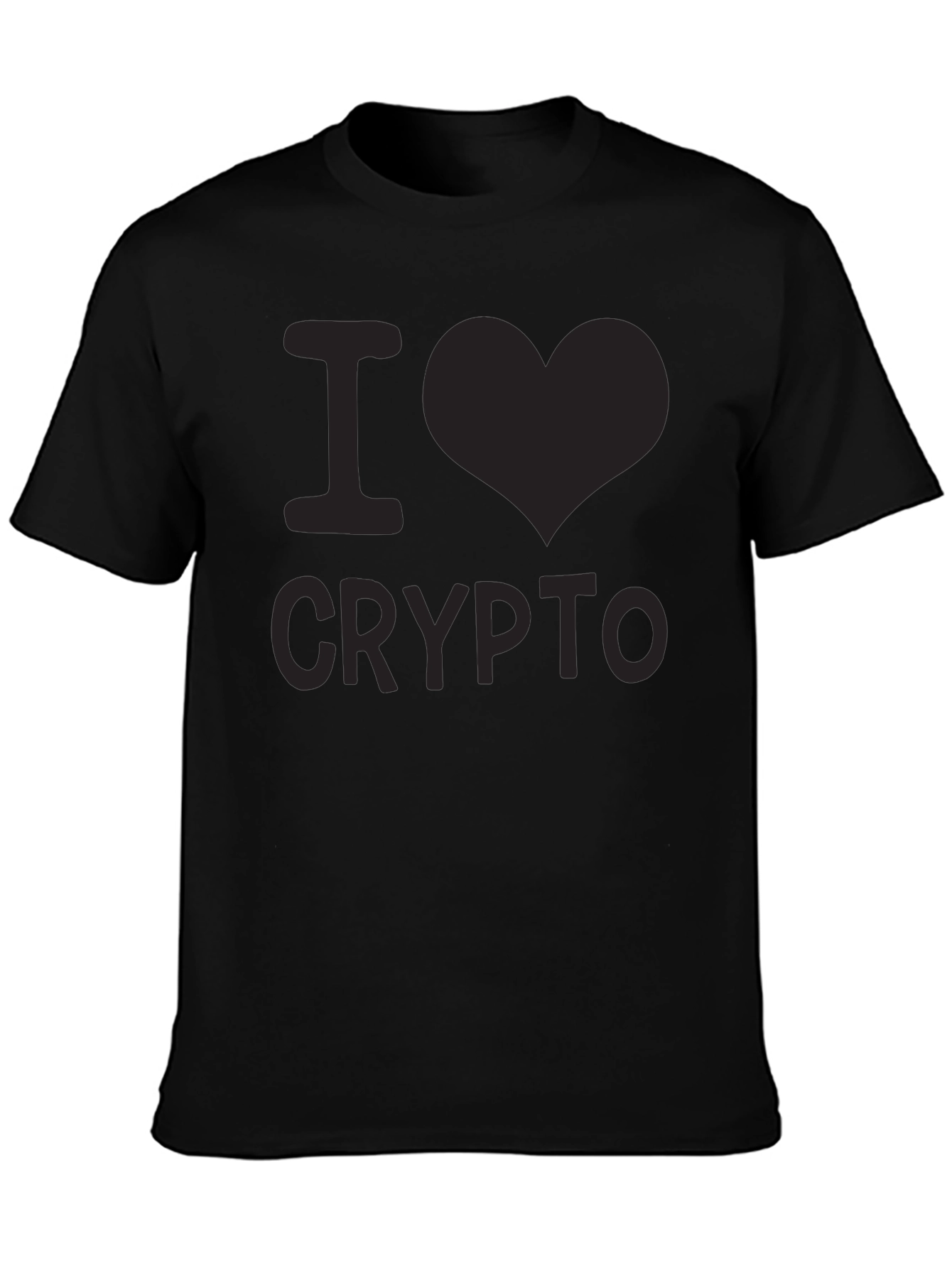 I Love Crypto Black T-Shirt
