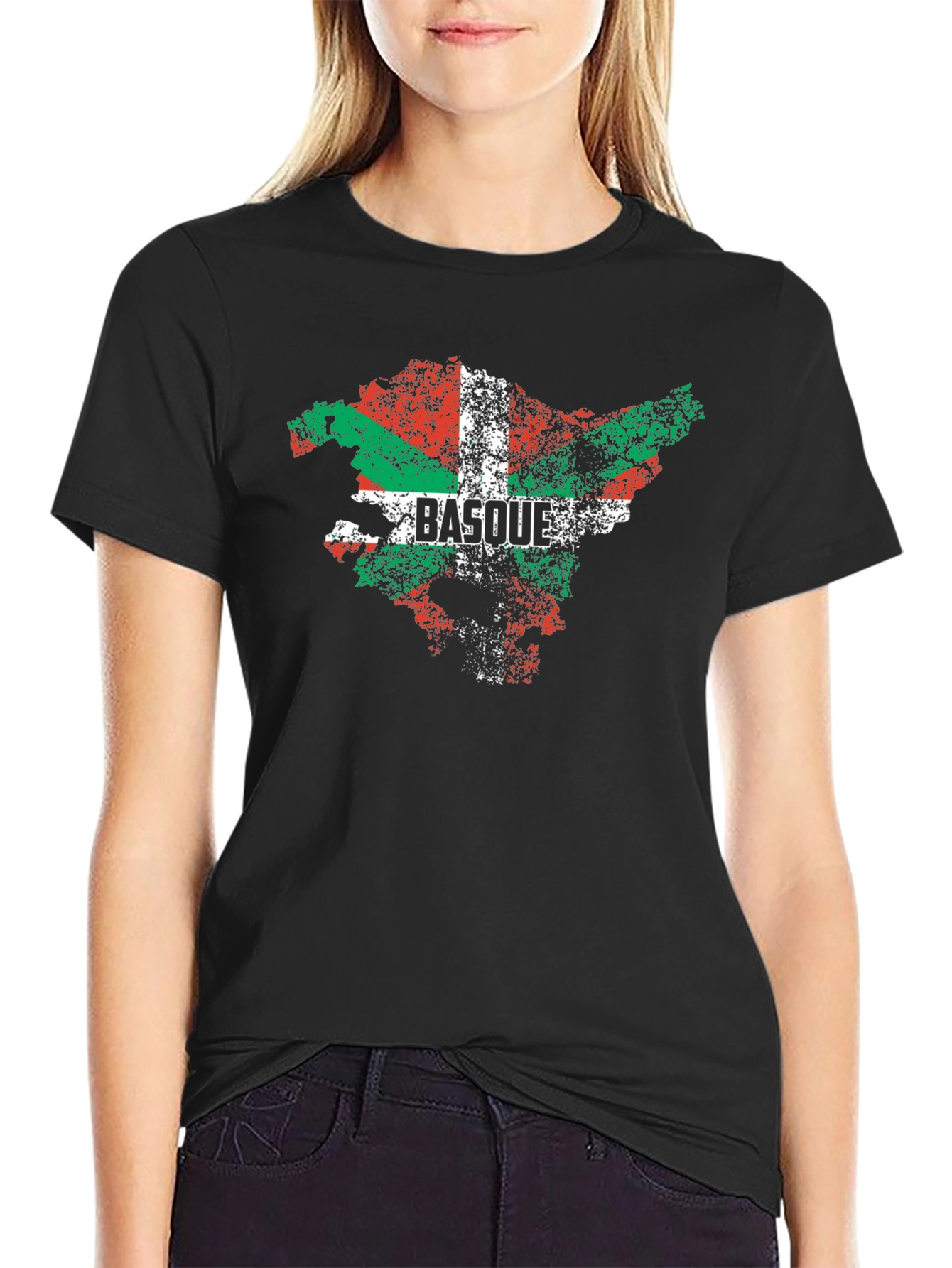 Basque Country Flag Distressed T-Shirt