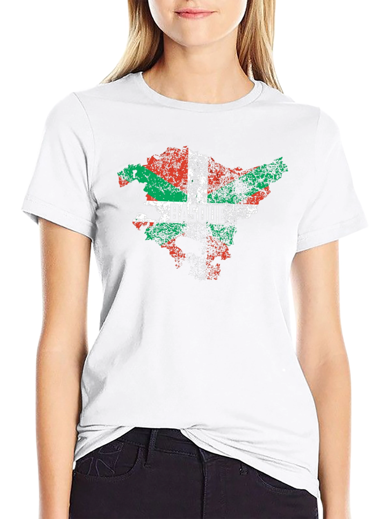 Basque Country Flag Distressed T-Shirt