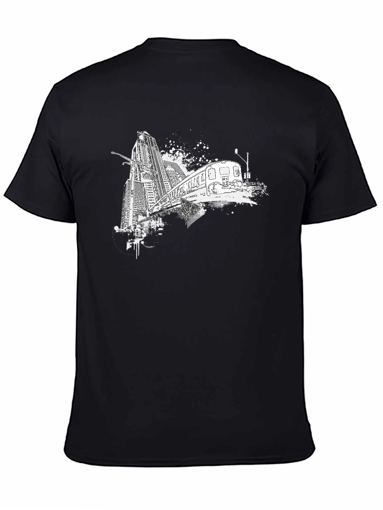 Urban Train Graphic Tee - Black