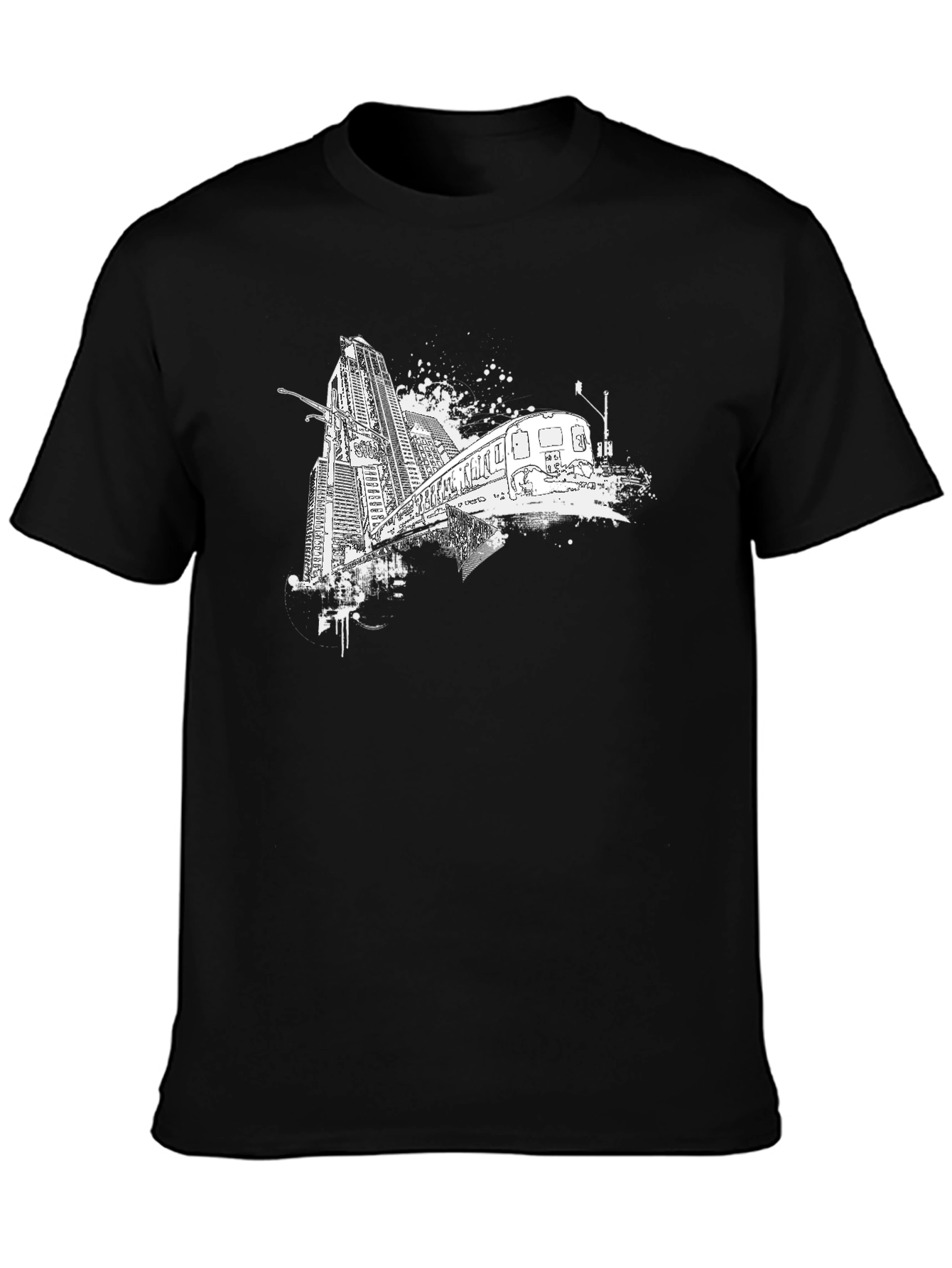 Urban Train Graphic Tee - Black