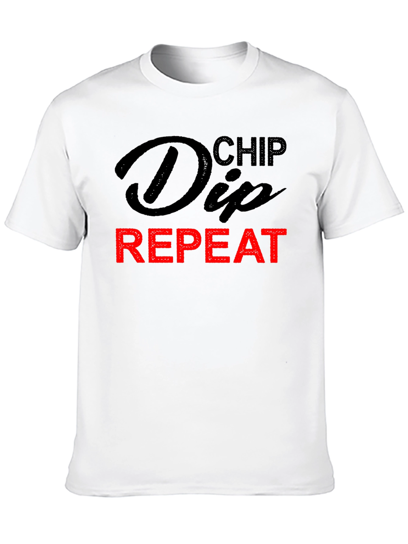 Chip Dip Repeat T-Shirt - Humorous Foodie Tee