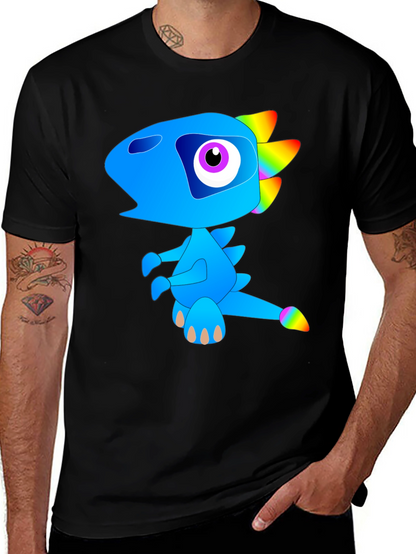 Funky Blue Dinosaur Graphic Tee