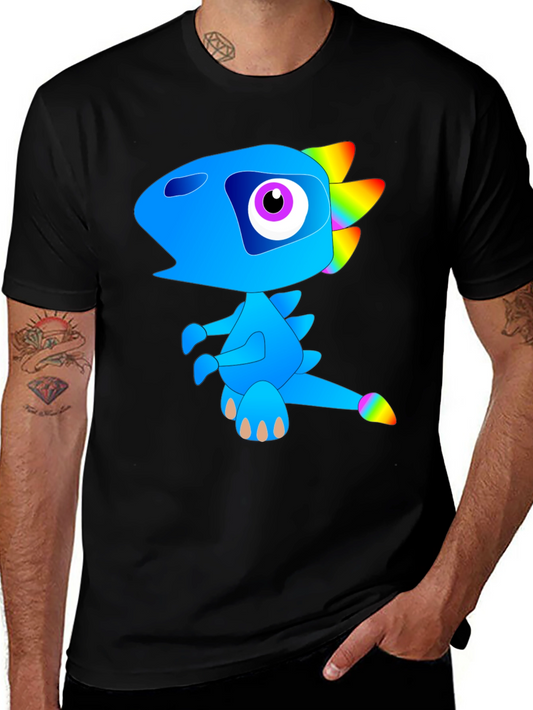 Funky Blue Dinosaur Graphic Tee