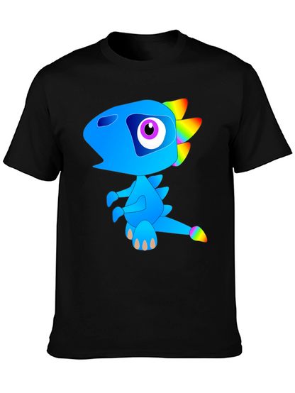 Funky Blue Dinosaur Graphic Tee