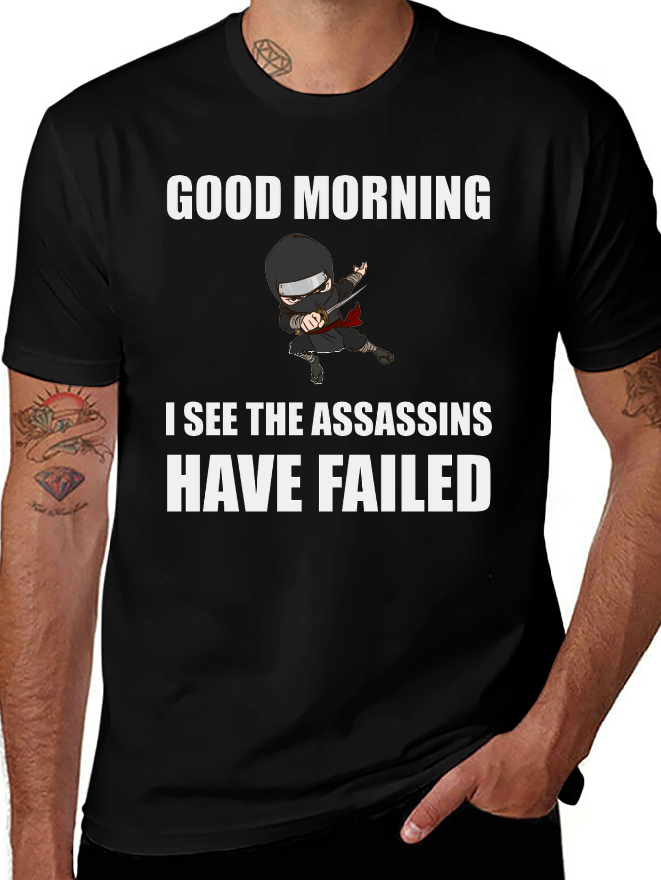 Good Morning Assassins Failed Graphic Tee