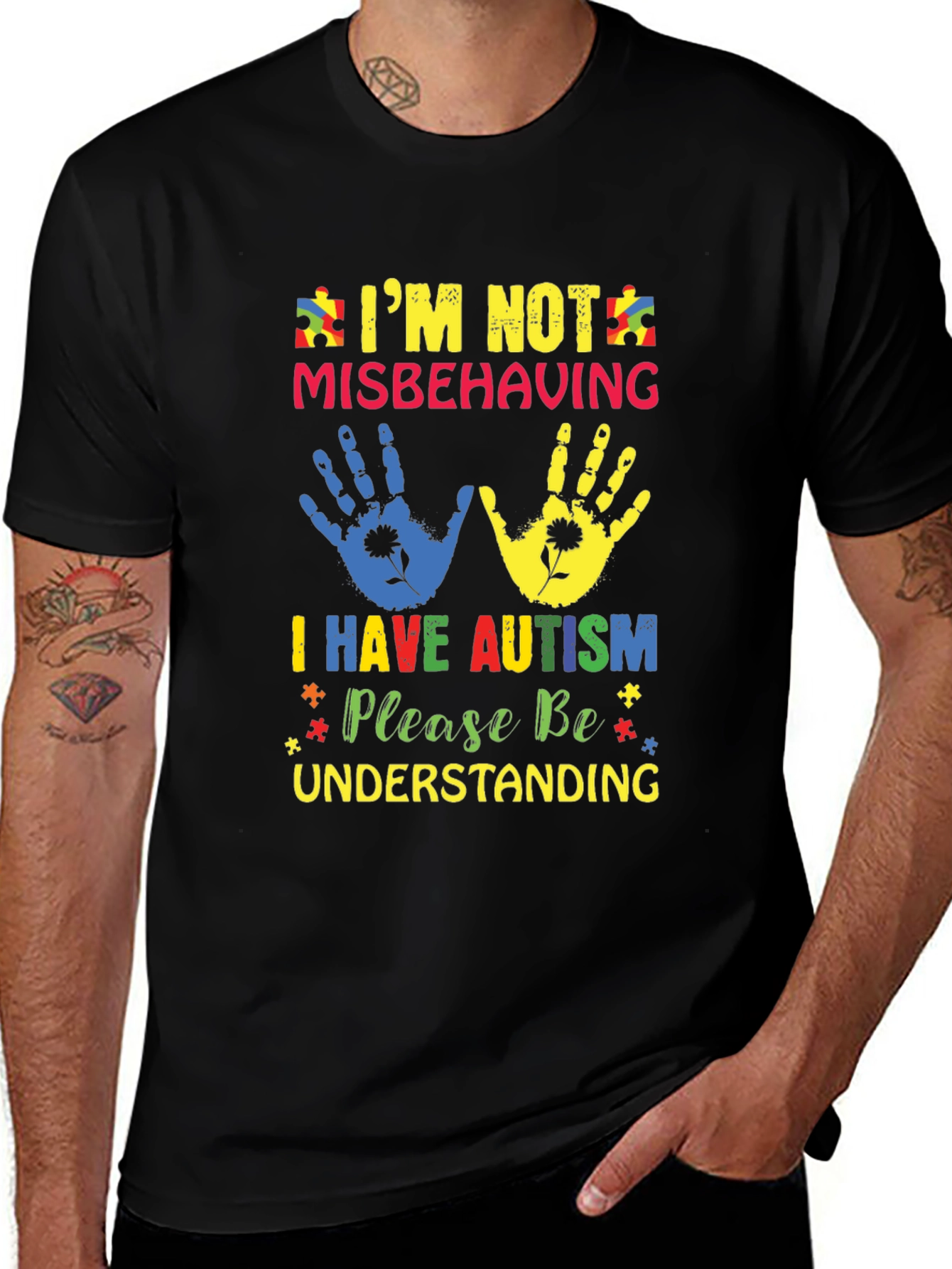 Autism Awareness T-Shirt - Im Not Misbehaving