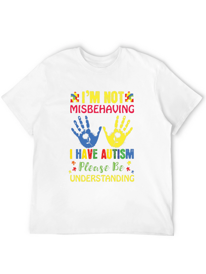Autism Awareness T-Shirt - Im Not Misbehaving