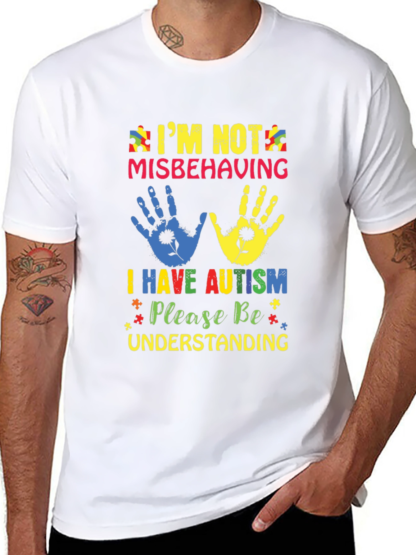 Autism Awareness T-Shirt - Im Not Misbehaving