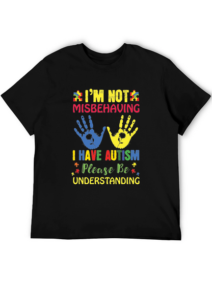 Autism Awareness T-Shirt - Im Not Misbehaving