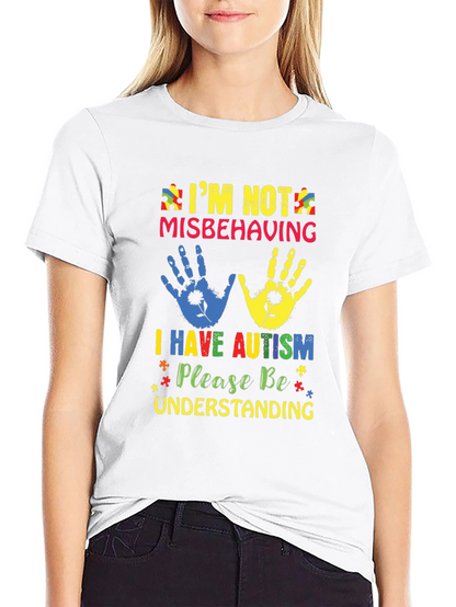 Autism Awareness T-Shirt - Im Not Misbehaving