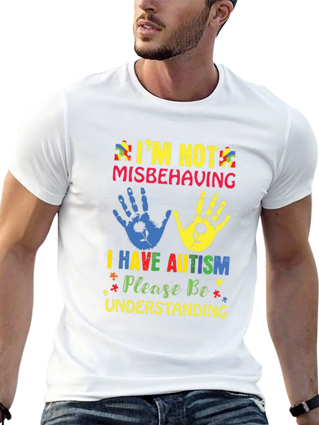 Autism Awareness T-Shirt - Im Not Misbehaving