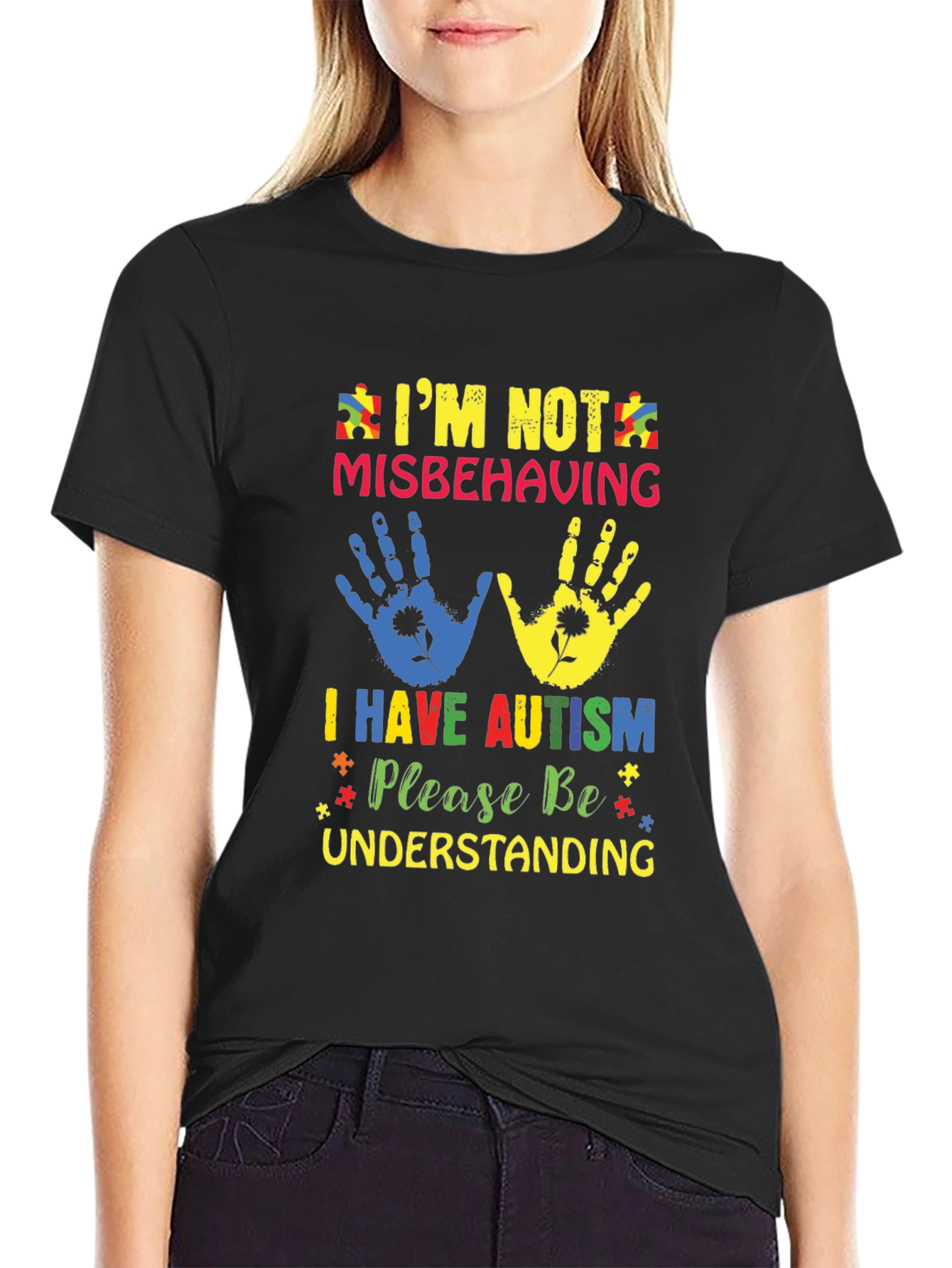 Autism Awareness T-Shirt - Im Not Misbehaving