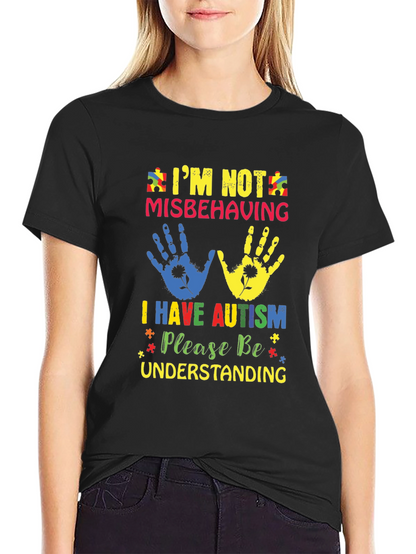 Autism Awareness T-Shirt - Im Not Misbehaving