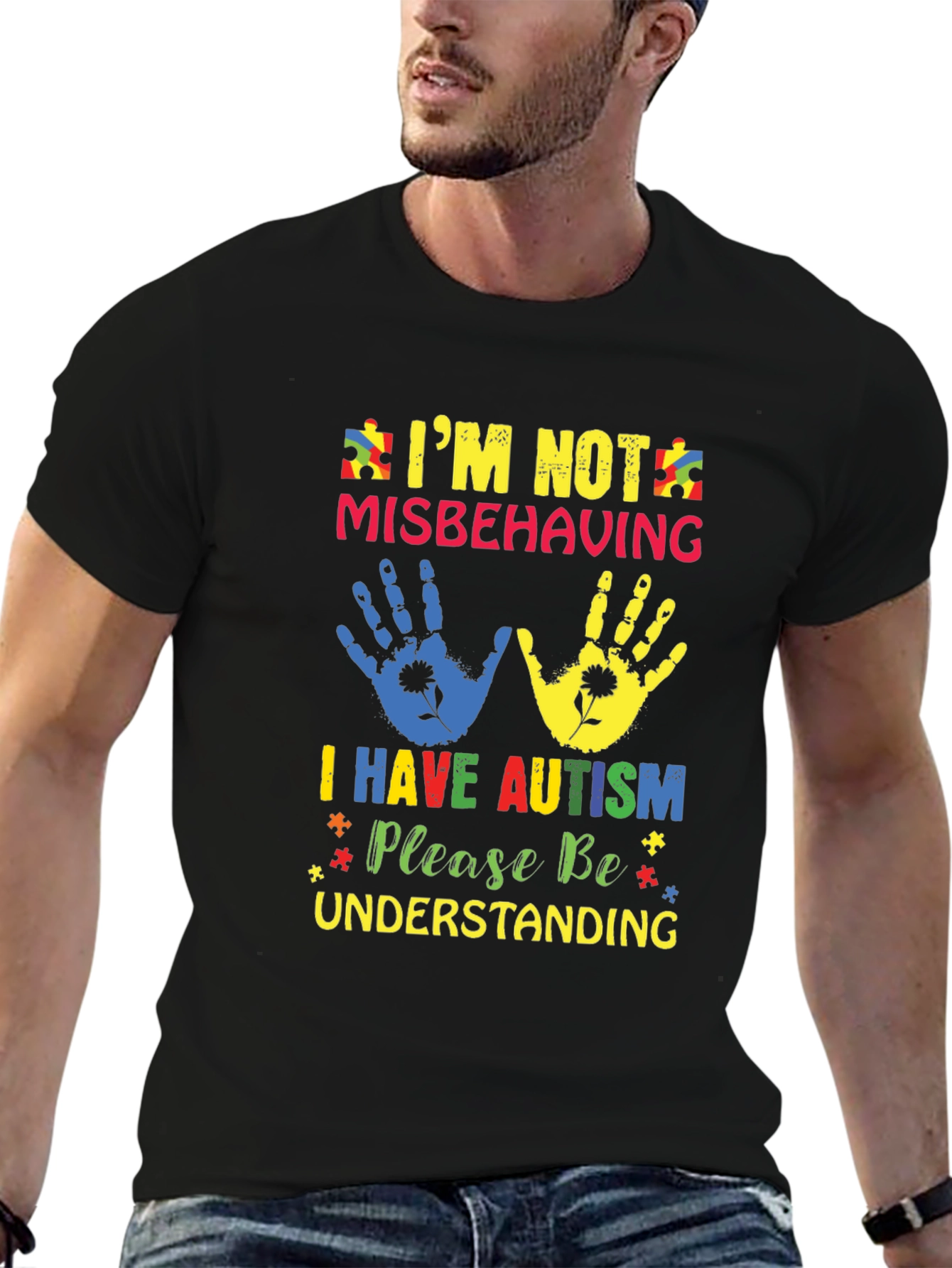 Autism Awareness T-Shirt - Im Not Misbehaving