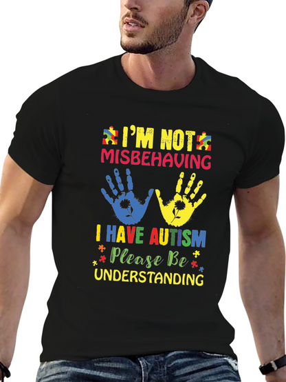 Autism Awareness T-Shirt - Im Not Misbehaving