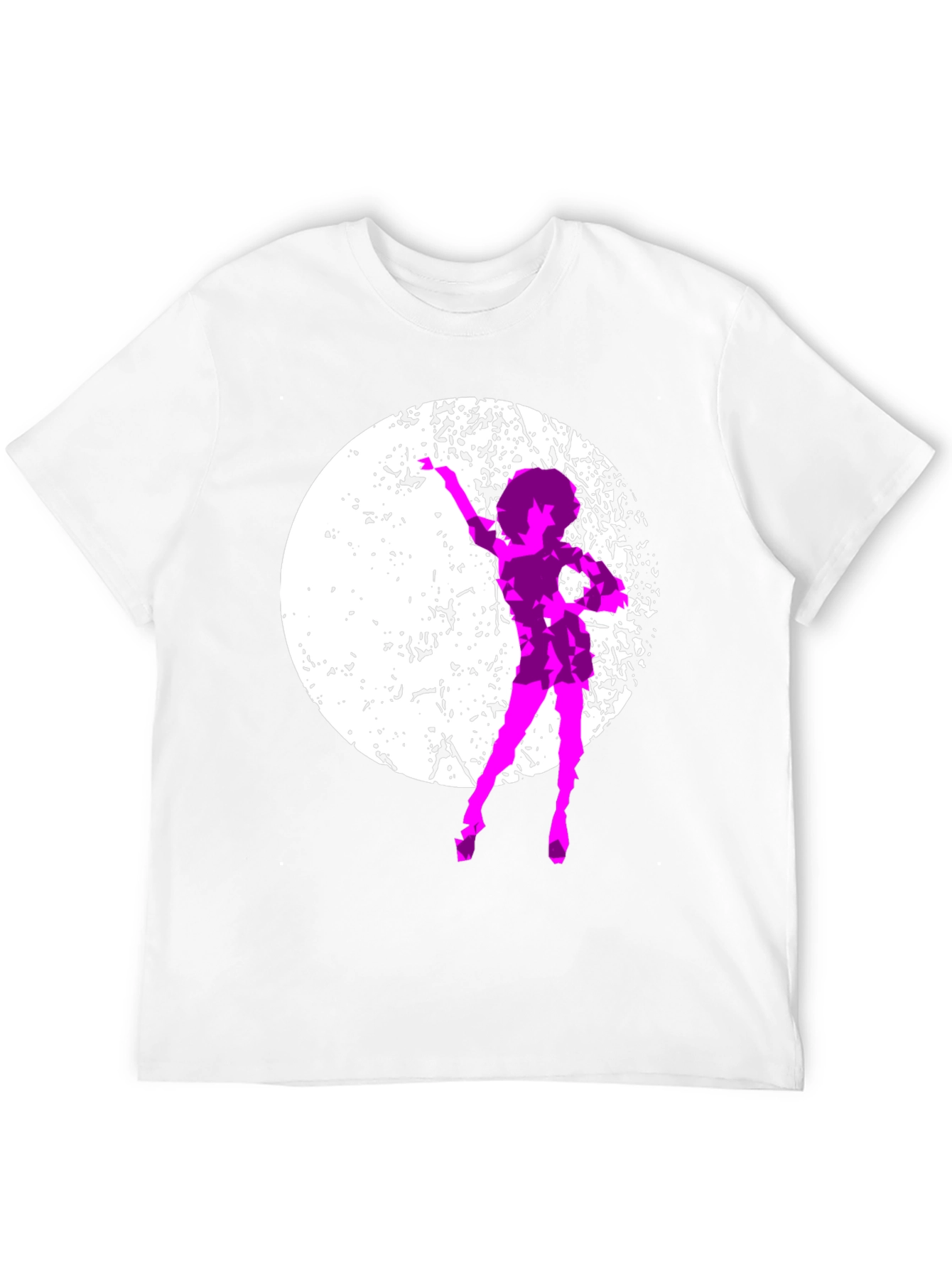 Retro Dancer Graphic Tee - Black Cotton T-Shirt