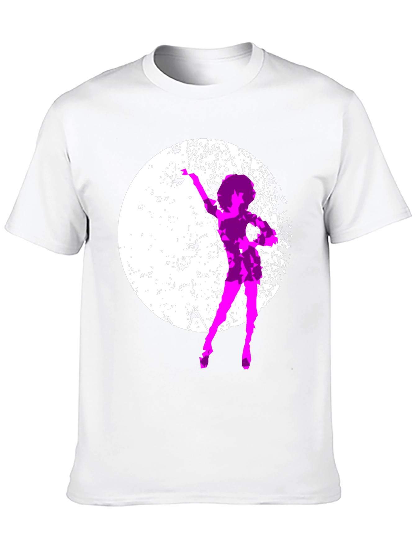 Retro Dancer Graphic Tee - Black Cotton T-Shirt