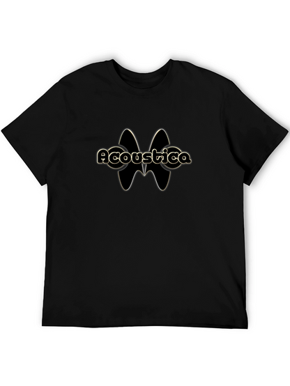 Acoustica Graphic Print Black T-Shirt