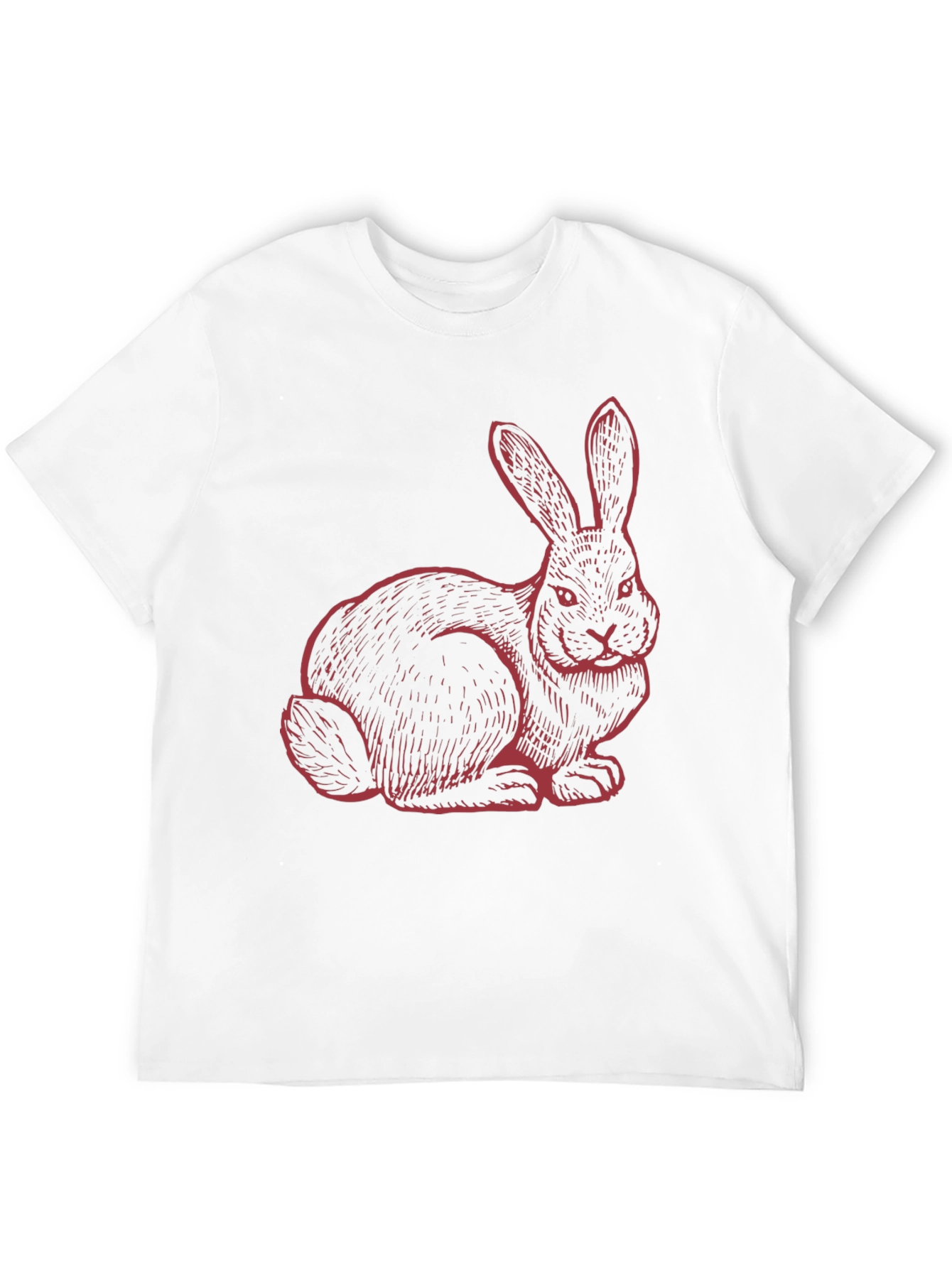 Rabbit Graphic Tee - Black Cotton Blend