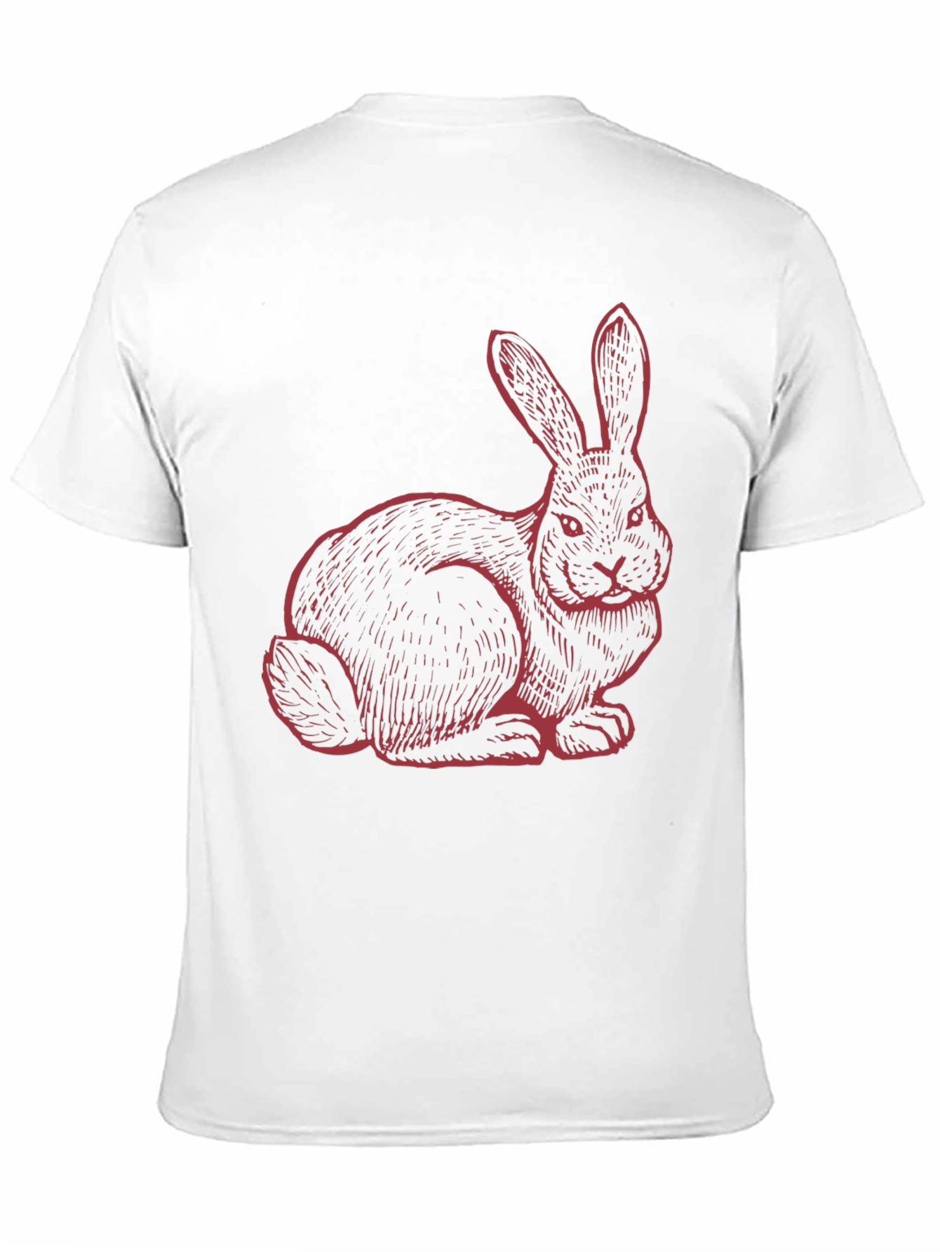 Rabbit Graphic Tee - Black Cotton Blend