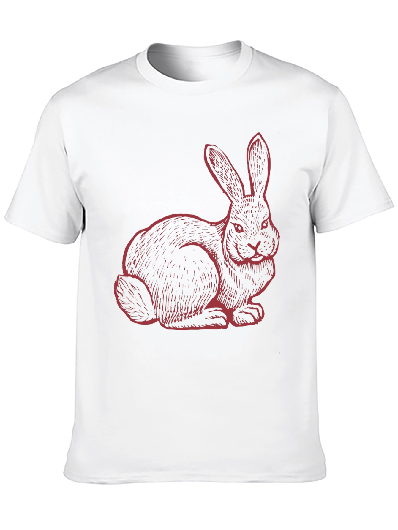 Rabbit Graphic Tee - Black Cotton Blend