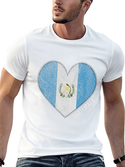Guatemala Flag Heart T-Shirt - Country Pride Tee