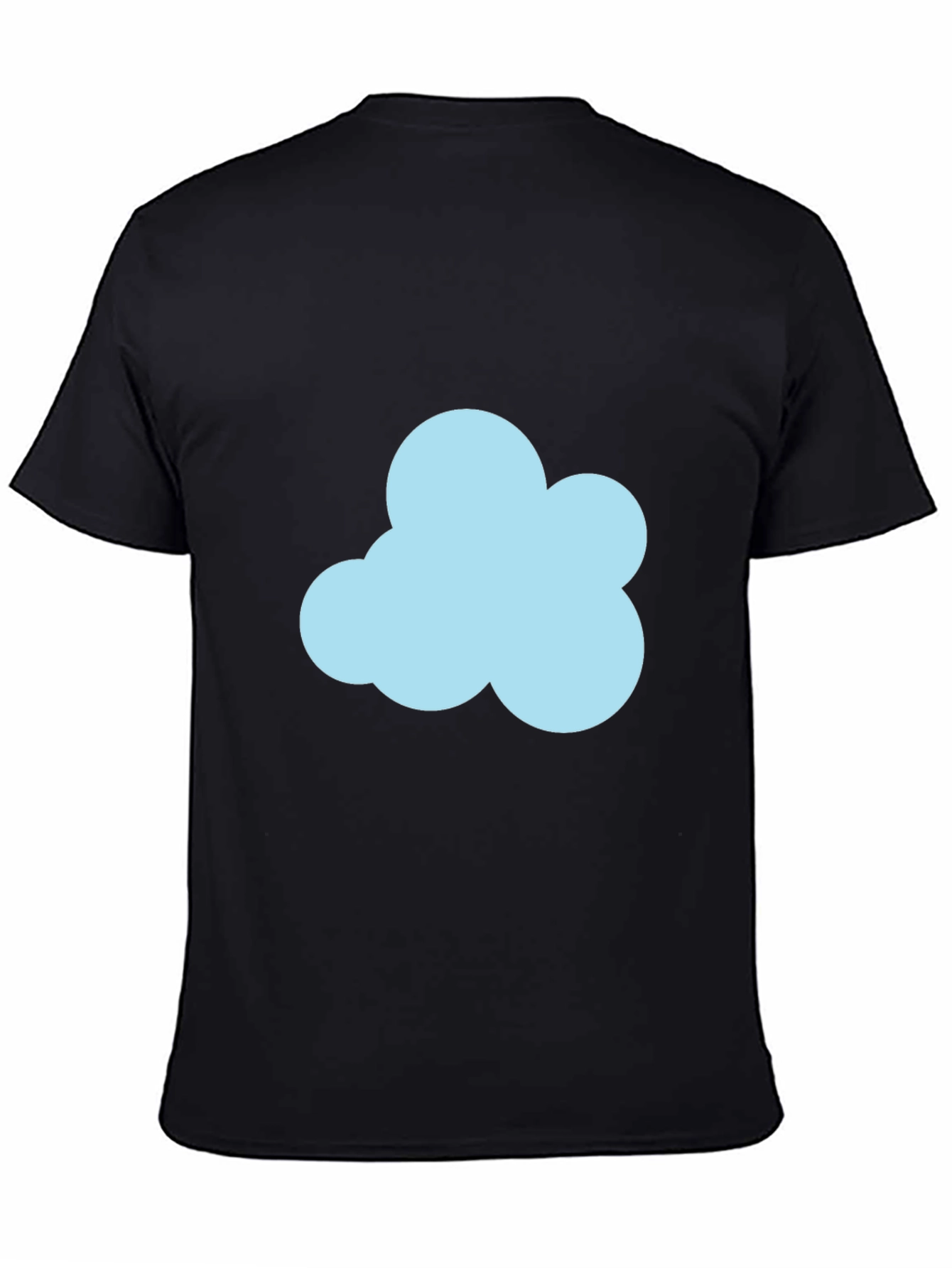 Cloud Graphic Black T-Shirt - Soft Cotton Blend