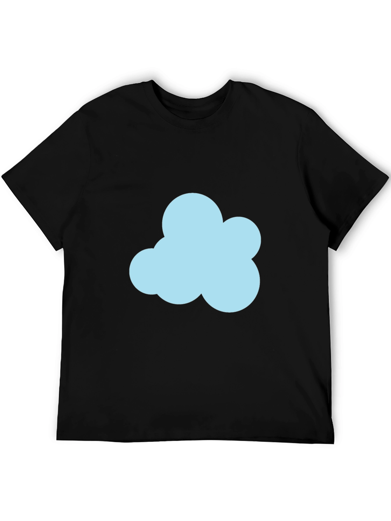 Cloud Graphic Black T-Shirt - Soft Cotton Blend