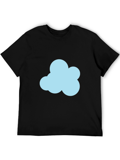 Cloud Graphic Black T-Shirt - Soft Cotton Blend