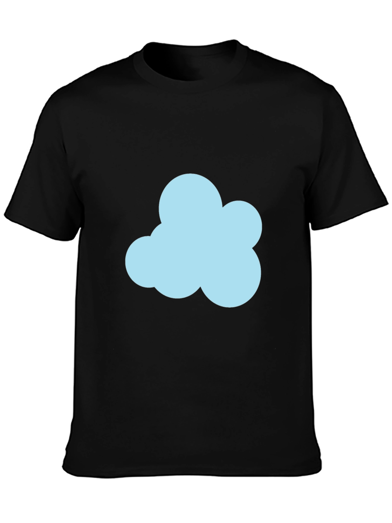Cloud Graphic Black T-Shirt - Soft Cotton Blend