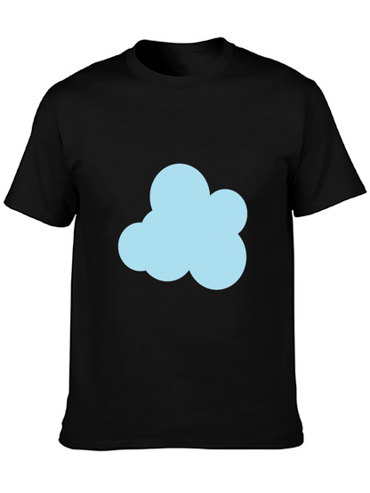 Cloud Graphic Black T-Shirt - Soft Cotton Blend
