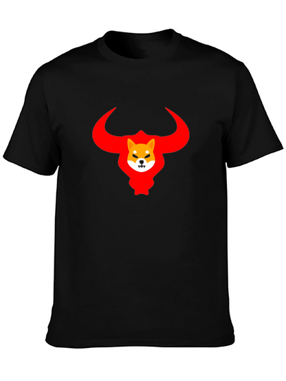Shiba Inu Bull Crypto T-Shirt - Black
