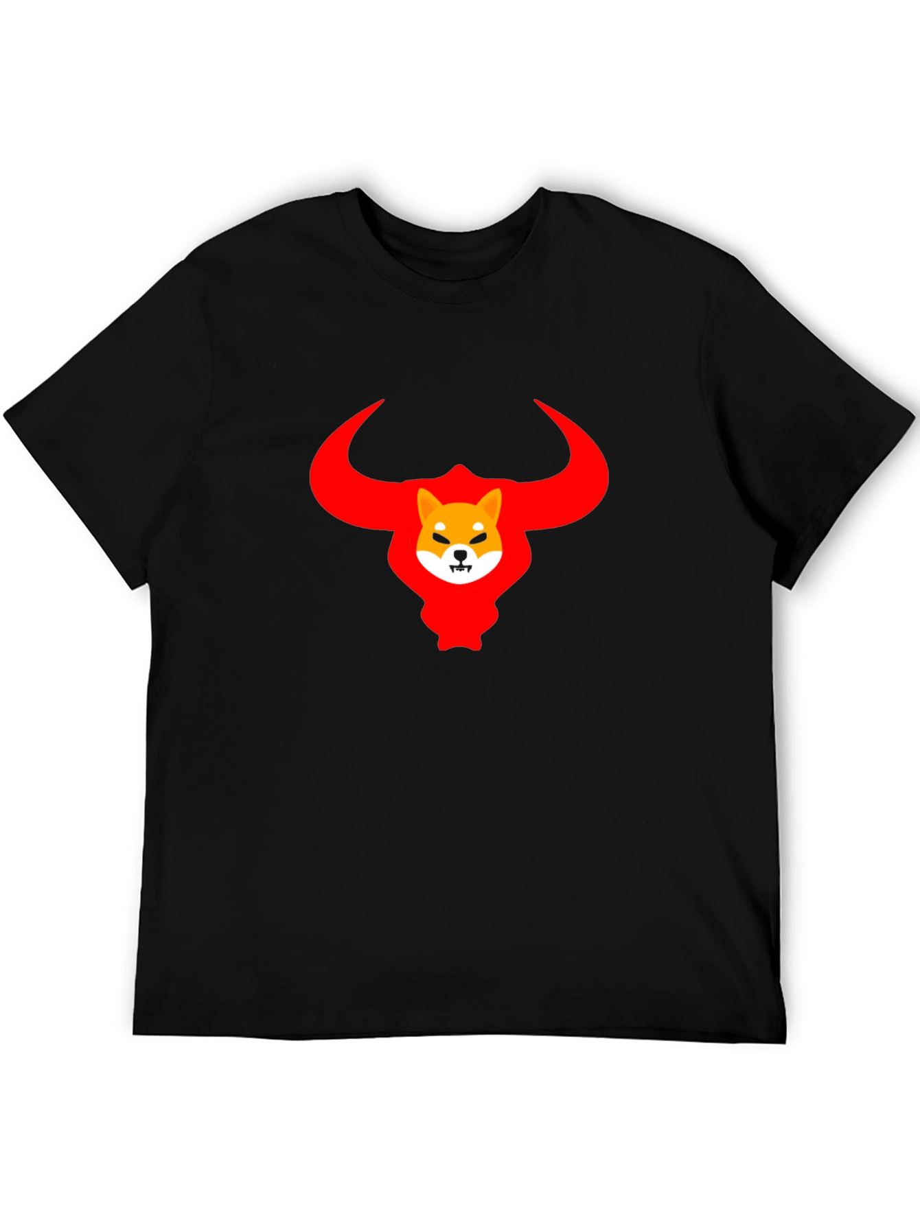 Shiba Inu Bull Crypto T-Shirt - Black