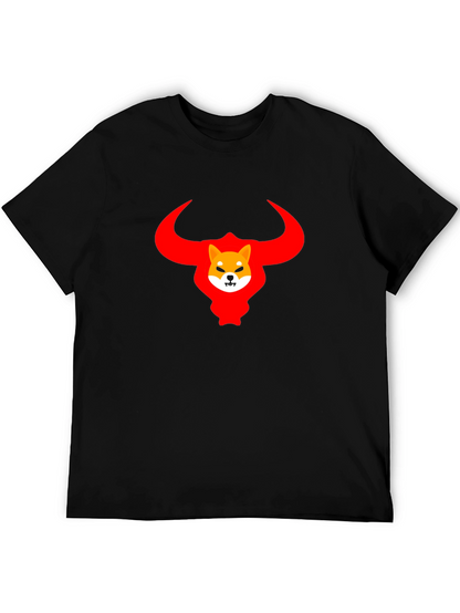 Shiba Inu Bull Crypto T-Shirt - Black