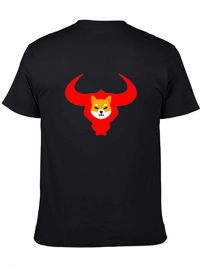 Shiba Inu Bull Crypto T-Shirt - Black