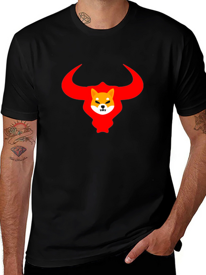 Shiba Inu Bull Crypto T-Shirt - Black
