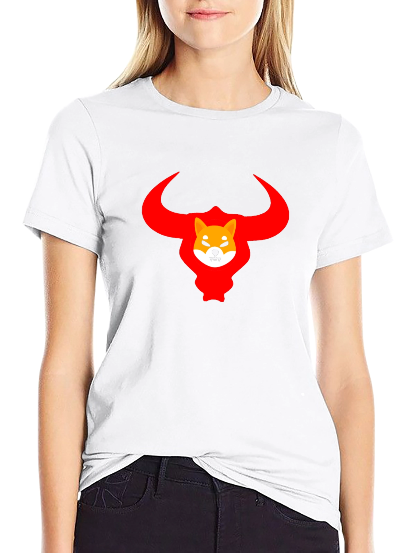 Shiba Inu Bull Crypto T-Shirt - Black