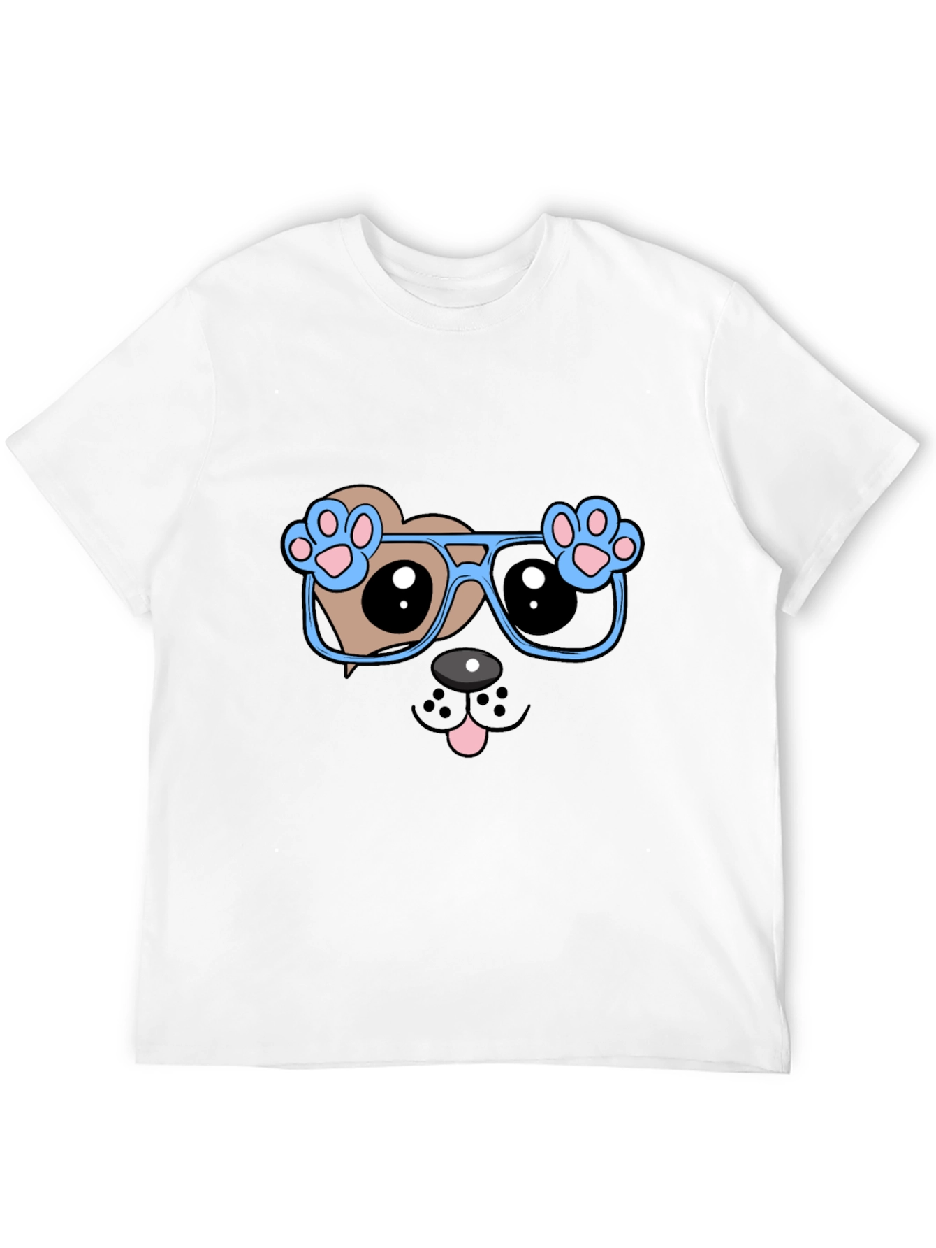 Cool Dog with Glasses Graphic Tee