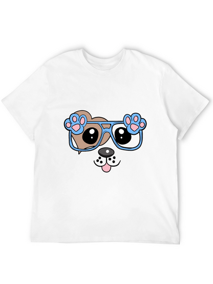 Cool Dog with Glasses Graphic Tee