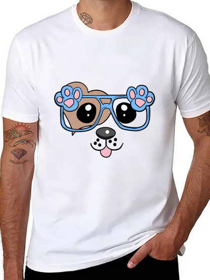 Cool Dog with Glasses Graphic Tee