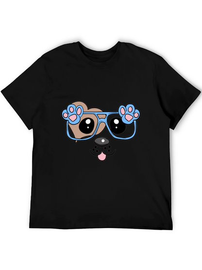 Cool Dog with Glasses Graphic Tee