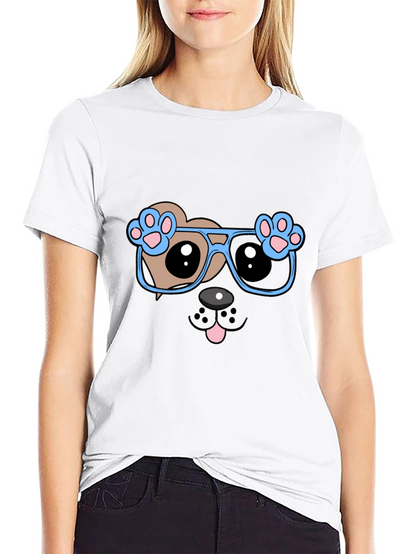 Cool Dog with Glasses Graphic Tee