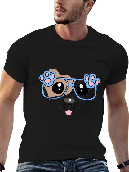 Cool Dog with Glasses Graphic Tee