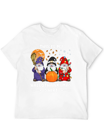 HalloThanksmas Gnome T-Shirt Holiday Tee