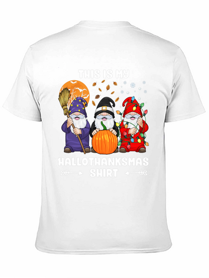 HalloThanksmas Gnome T-Shirt Holiday Tee